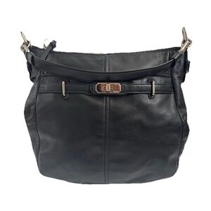 Coach Handbag ShoulderBag 17816 Black Leather Satchel